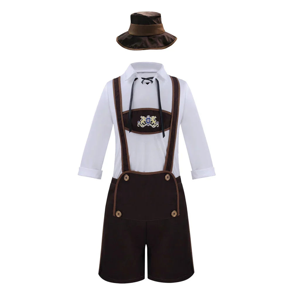 Melzano Oktoberfest Lederhosen en Hoed Kostuum Outfit