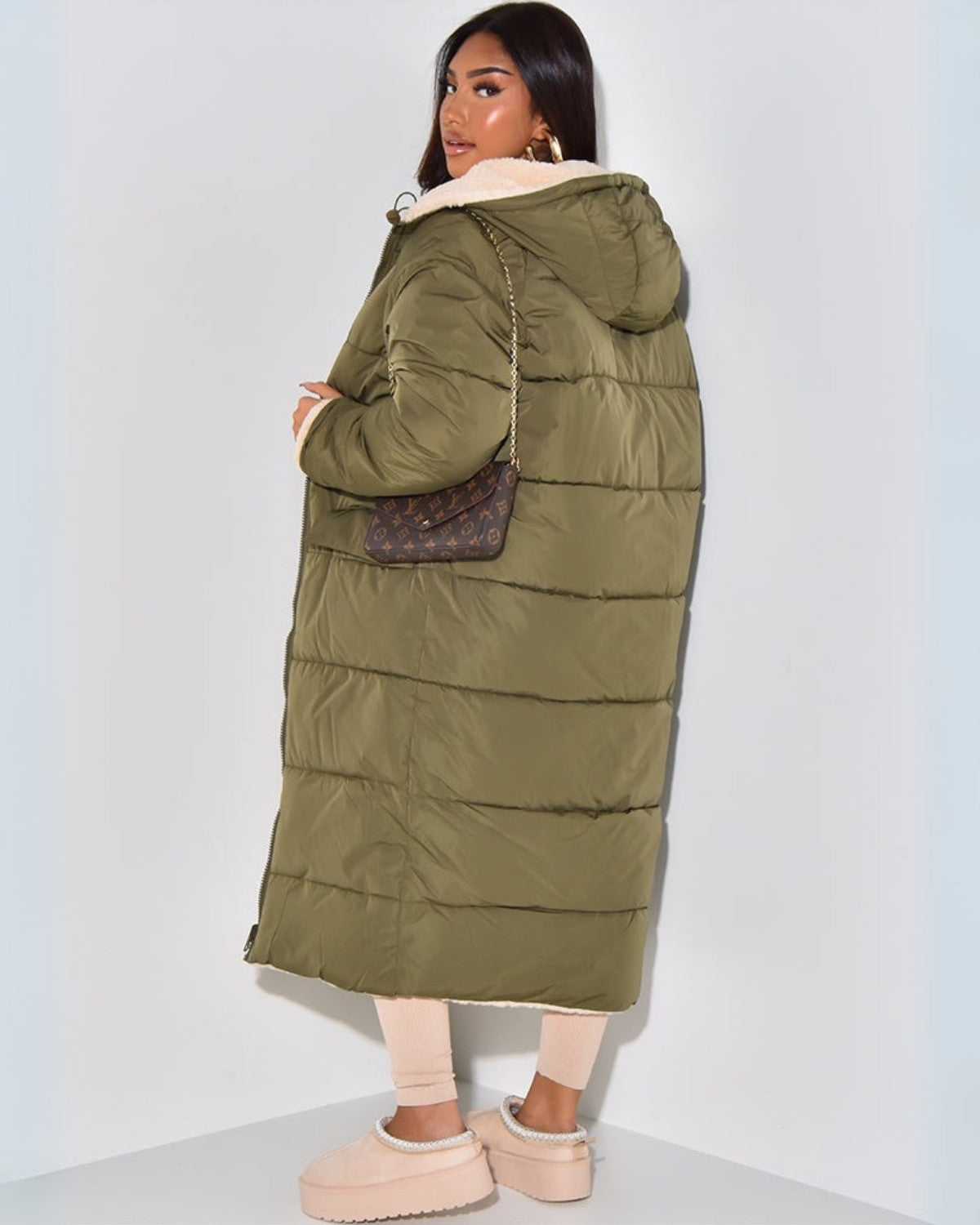 Chaqueta de invierno reversible para mujer – Diseño de doble cara con ajuste favorecedor