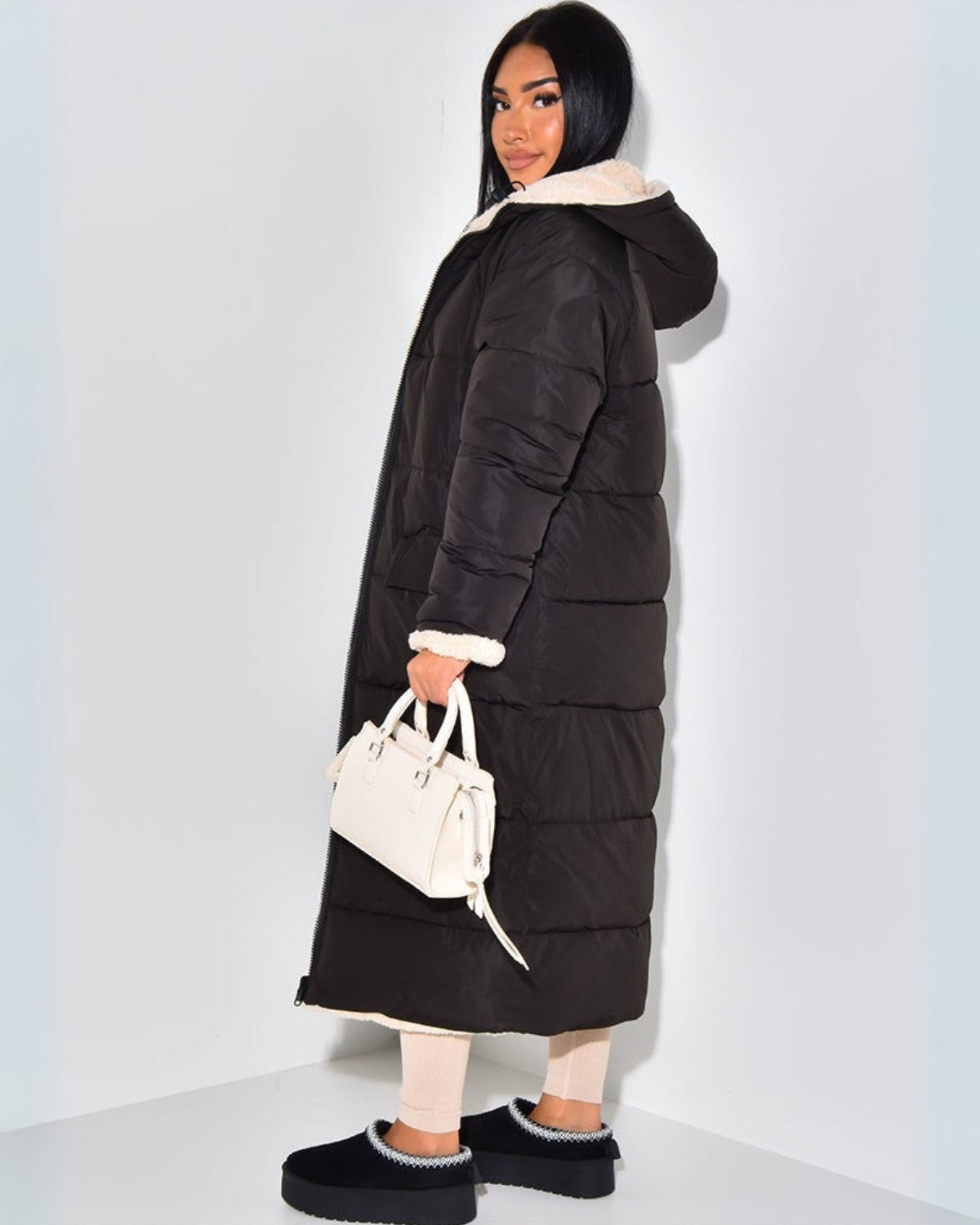 Chaqueta de invierno reversible para mujer – Diseño de doble cara con ajuste favorecedor