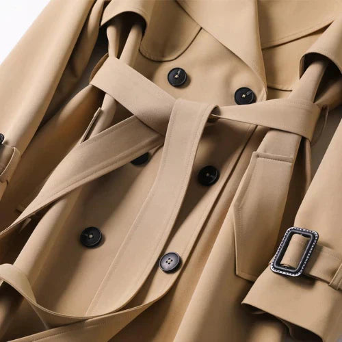 Carla – Elegante Trenchcoat Dames met Warmte en Luxueus Comfort