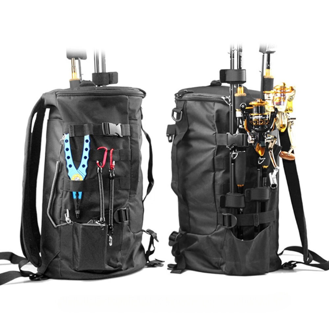 Visrugtas 45L – Outdoor Rugzak met Hengelhouders & Molle-systeem