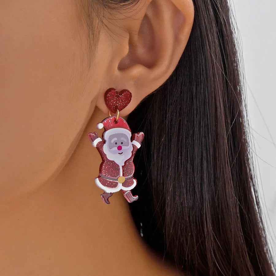 Frostelle – Christmas Earrings with Deer & Christmas Tree Design