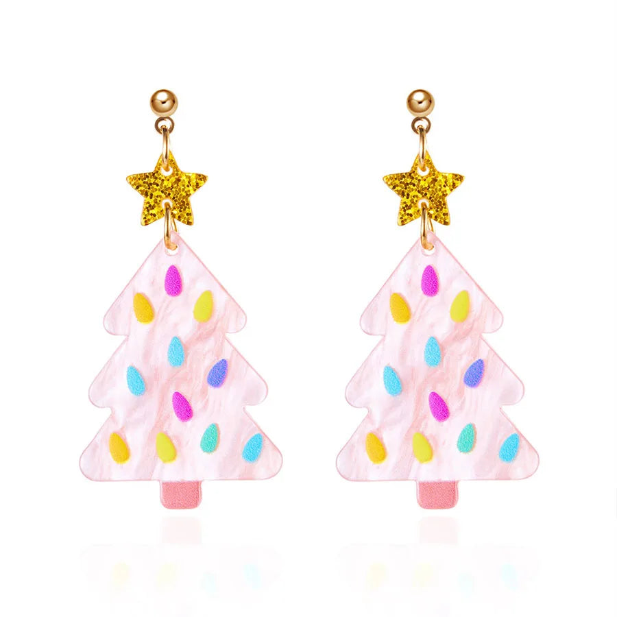 Frostelle – Christmas Earrings with Deer & Christmas Tree Design