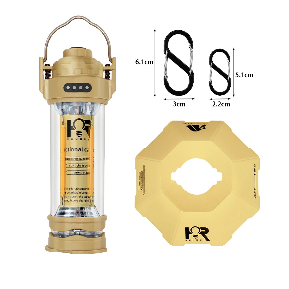 Lumora – Campinglamp 3000mAh dimbaar & waterdicht – voor buitengebruik