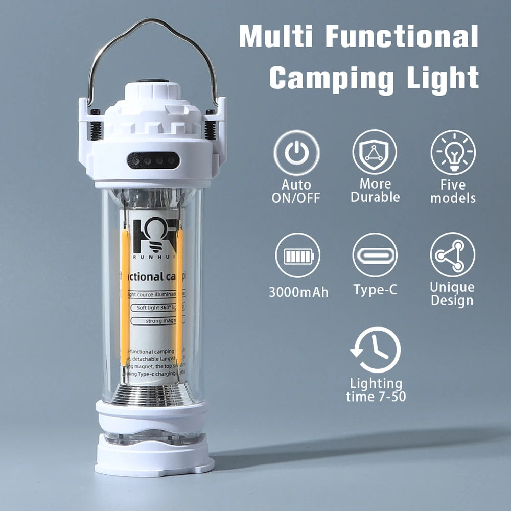Lumora – Campinglamp 3000mAh dimbaar & waterdicht – voor buitengebruik