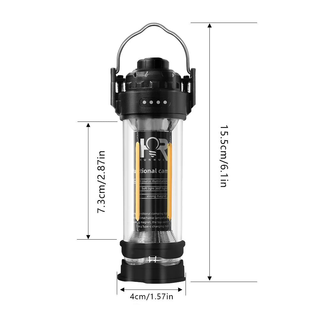 Lumora – Campinglamp 3000mAh dimbaar & waterdicht – voor buitengebruik
