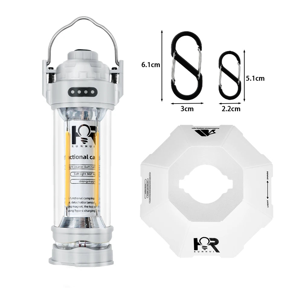 Lumora – Campinglamp 3000mAh dimbaar & waterdicht – voor buitengebruik