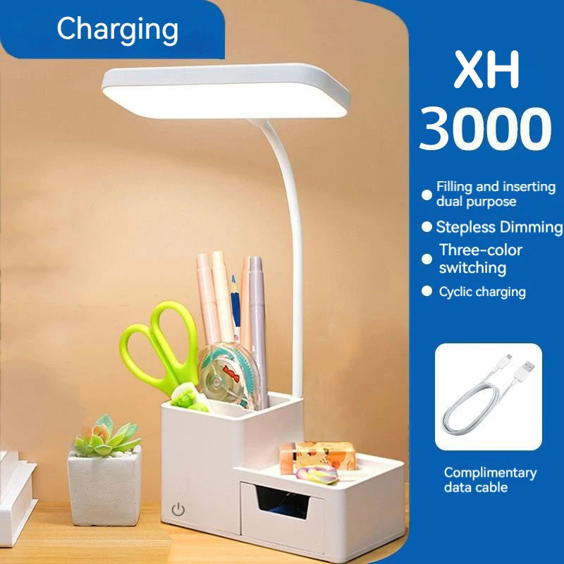 Lumora – Oplaadbare LED bureaulamp 3 dimniveaus – touch & vouwbaar