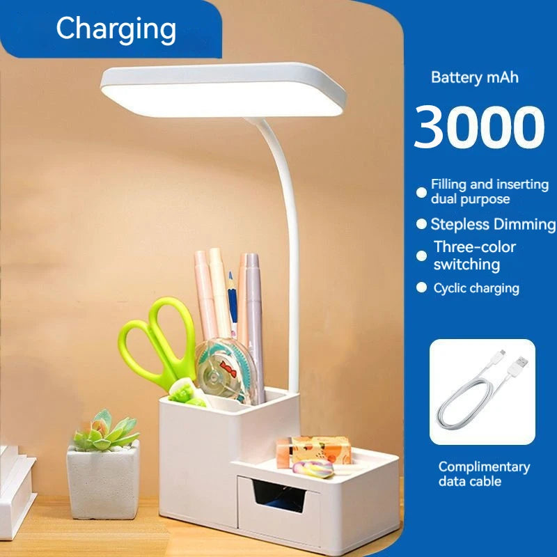 Lumora – Oplaadbare LED bureaulamp 3 dimniveaus – touch & vouwbaar