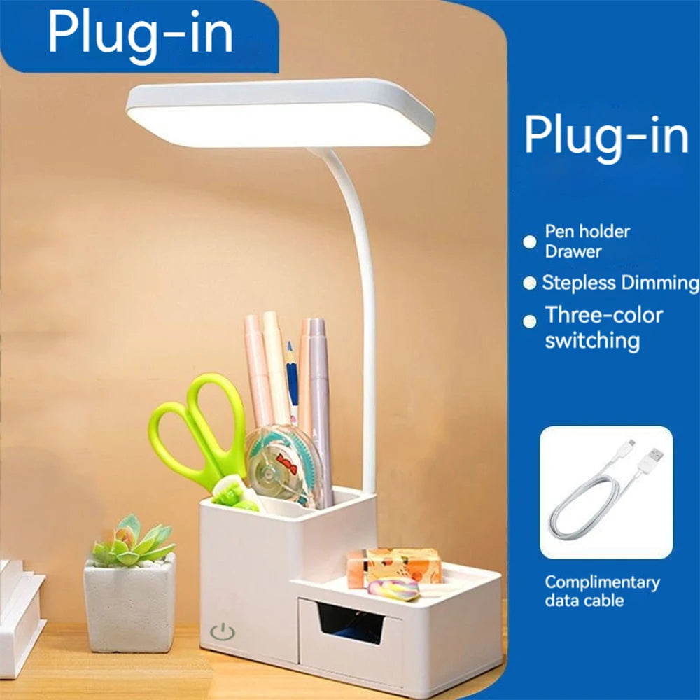 Lumora – Oplaadbare LED bureaulamp 3 dimniveaus – touch & vouwbaar