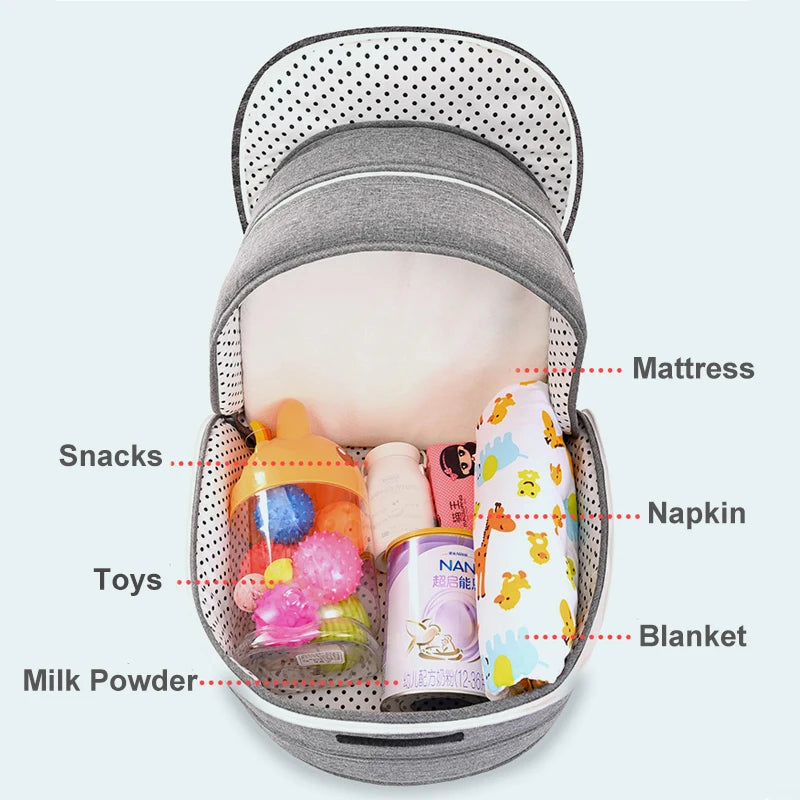 Luvano – Opvouwbaar Babybedje met Muggennet, Veilig en Compact