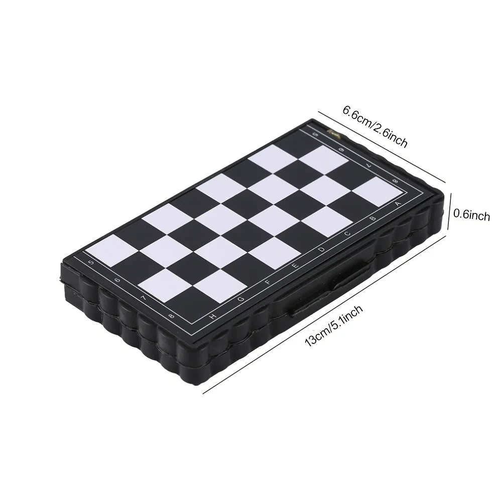 Minovix Kinder Schaakspel – Magnetisch & Opvouwbaar Schaakbord van Kunststof voor Reizen & Educatief Spel