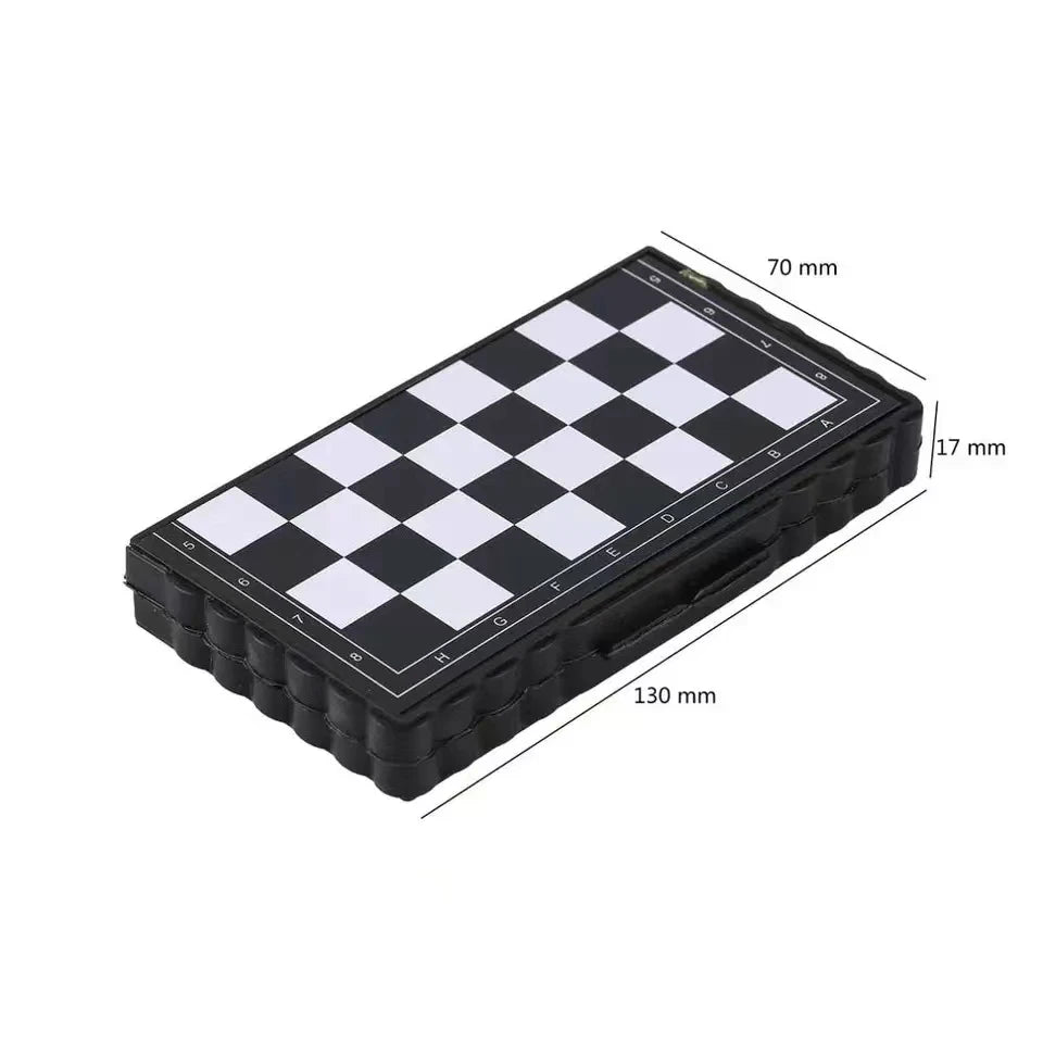 Minovix Kinder Schaakspel – Magnetisch & Opvouwbaar Schaakbord van Kunststof voor Reizen & Educatief Spel