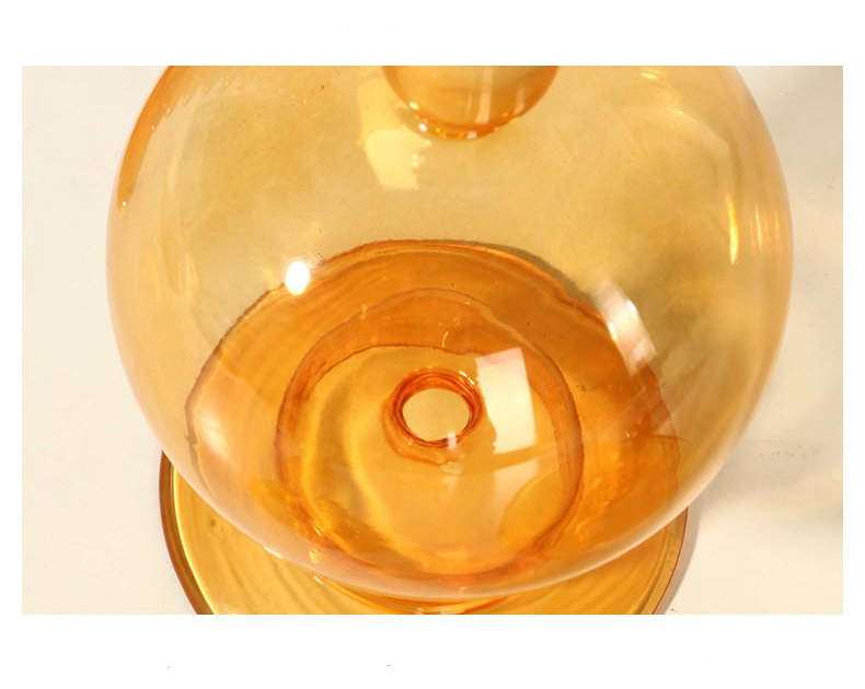 Vitrora – Kerzenhalter mundgeblasen Glas Orange Vintage Design