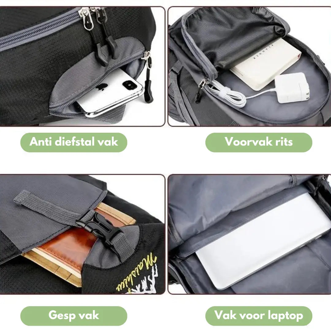 Outdoor Rugzak 40L – Waterdicht, Comfortabel & Slim Ontworpen