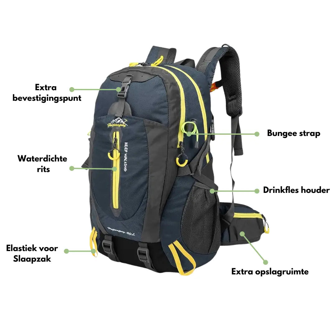 40L Wandel Backpack – Outdoor Rugzak met Comfort & Opslagruimte