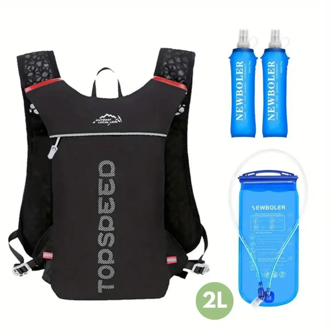 Waterrugzak – Lichtgewicht Hydratatierugzak 5L met 2L Waterzak & Flessen