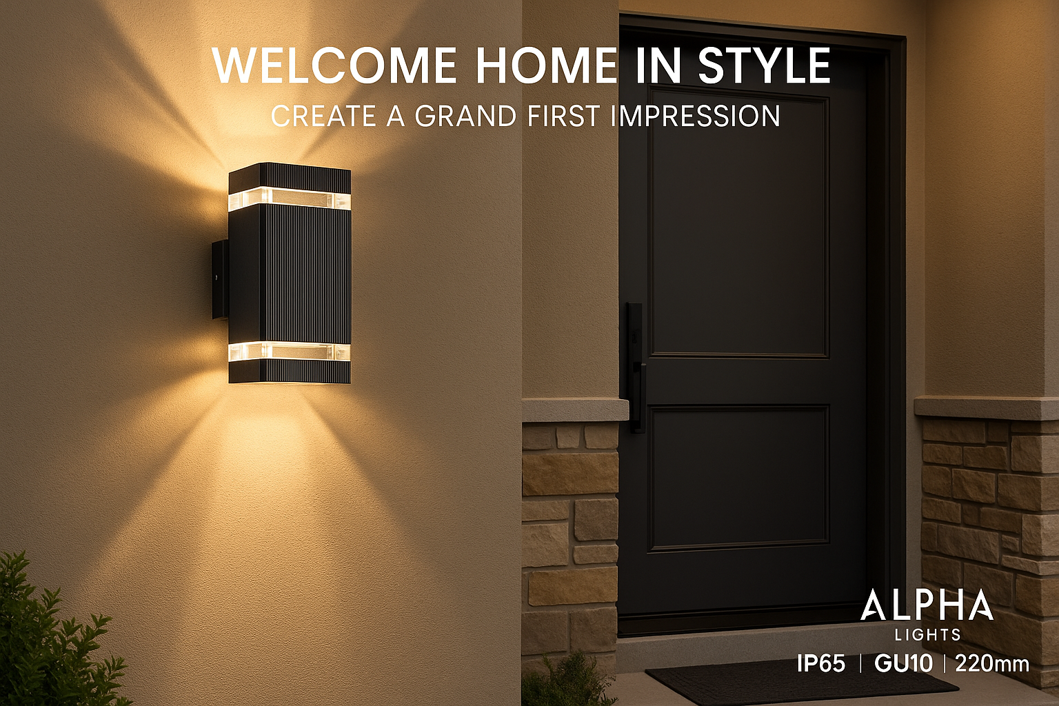 Lumora – Modern up & down outdoor lamp black – IP65 waterproof GU10