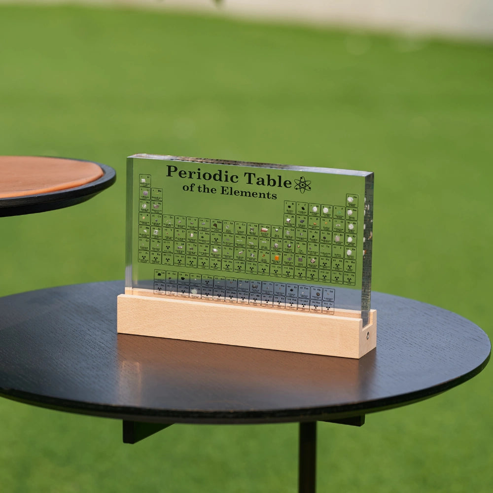 Periodiek Systeem – 83 Echte Elementen in Verlicht Acryl voor Educatie en Decoratie