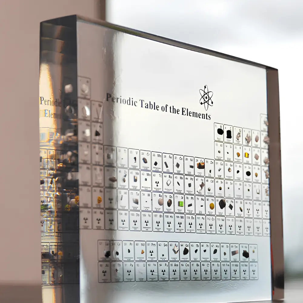 Periodiek Systeem – 83 Echte Elementen in Verlicht Acryl voor Educatie en Decoratie