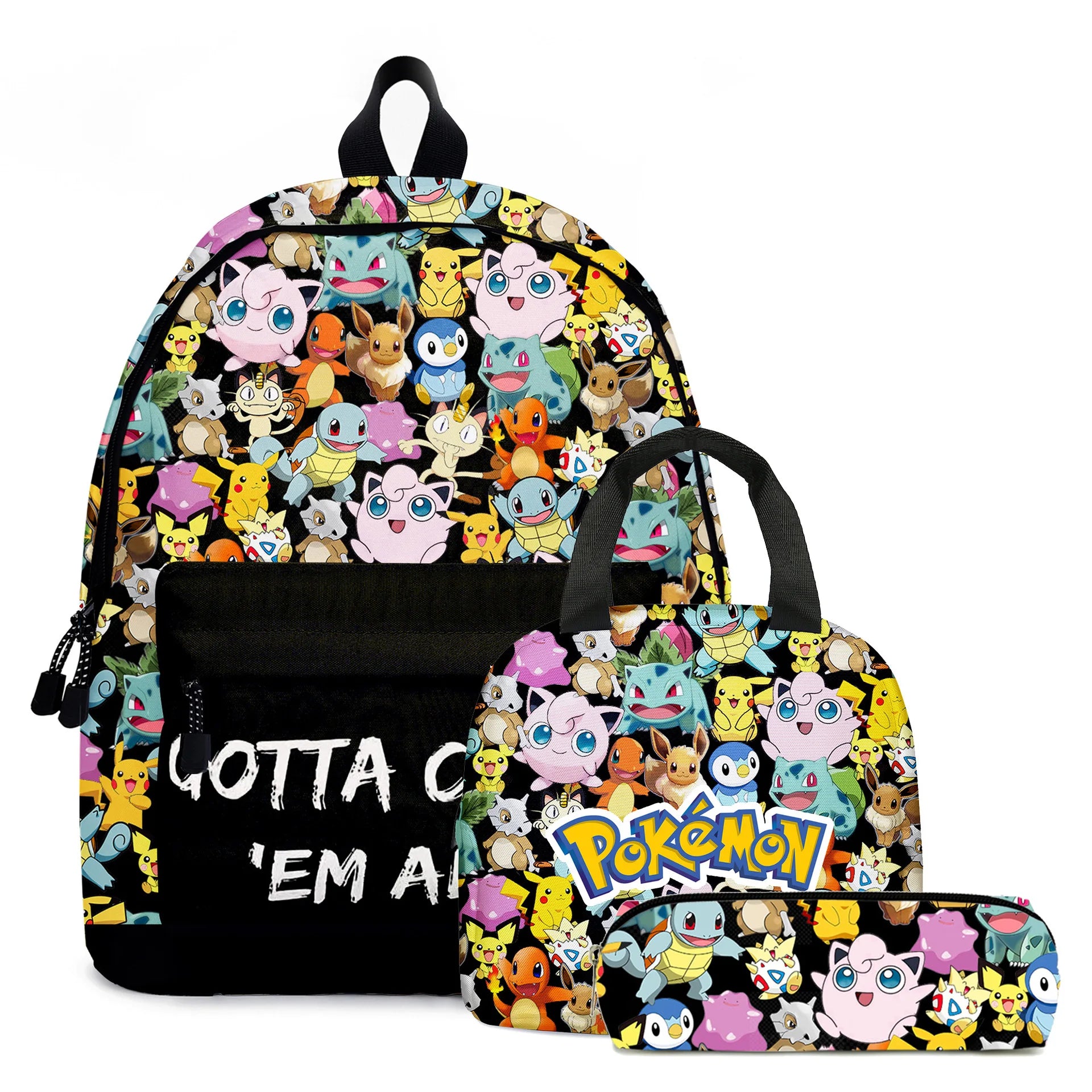 PokeBag – motxilla escolar Pikachu nens anime – escola bàsica i adolescents