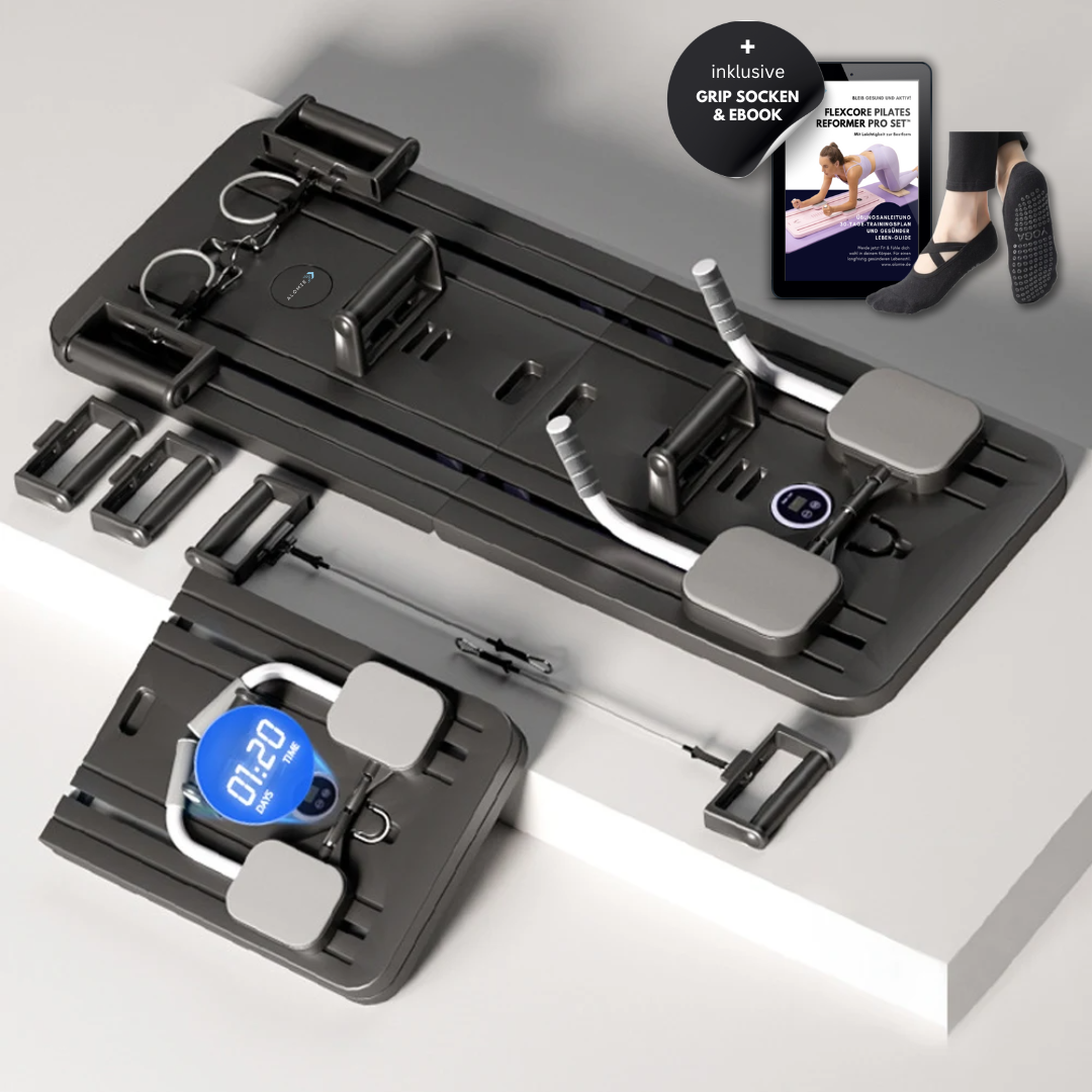 Pilates Reformer Set – Compact Training System with Elastic Resistance Bands for Home Fitness