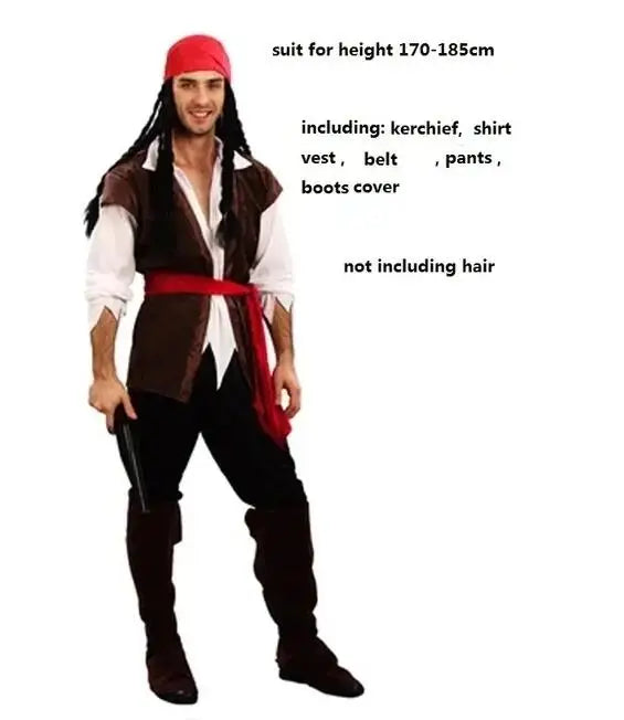 SeaRogue Piraten Kostuum Koppel – Multicolor Cosplay voor Halloween
