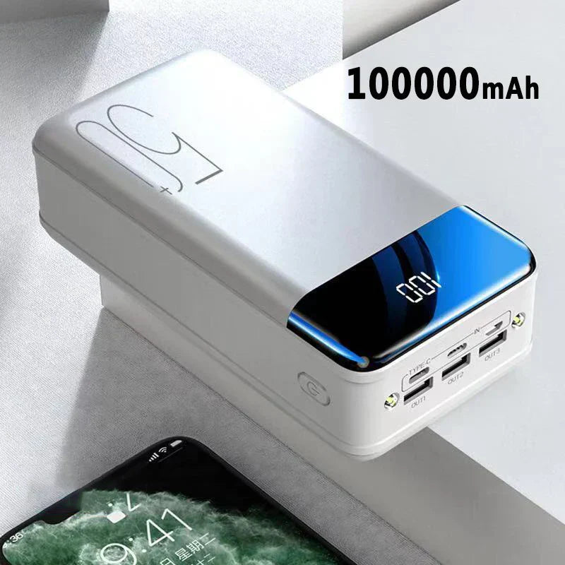 PowerBloc 50k Powerbank 50000 mAh – USB-C Snellader voor Reizen & Nood