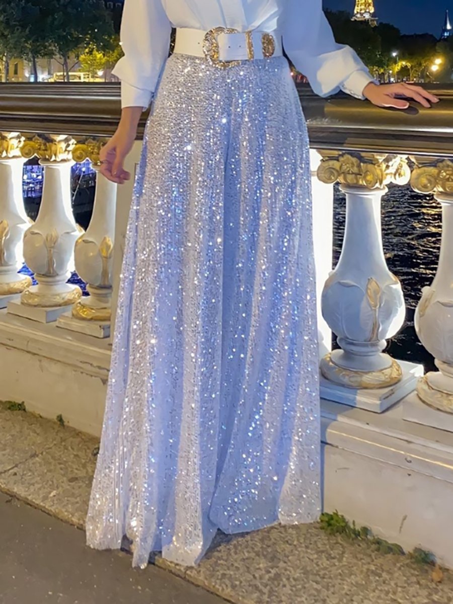 Glitzelle – Avondjurk Dames met Glitters, Ademende stof voor gala of feest