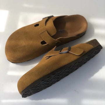 Sola – Unisex Sandalen van Ademend leder met Ergonomisch Voetbed voor Zomer en Thuisgebruik