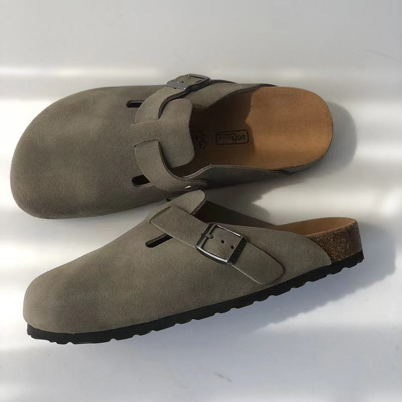 Sola – Unisex Sandalen van Ademend leder met Ergonomisch Voetbed voor Zomer en Thuisgebruik