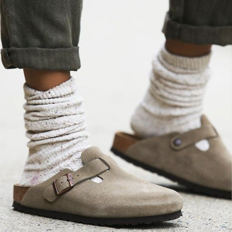Sola – Unisex Sandalen van Ademend leder met Ergonomisch Voetbed voor Zomer en Thuisgebruik