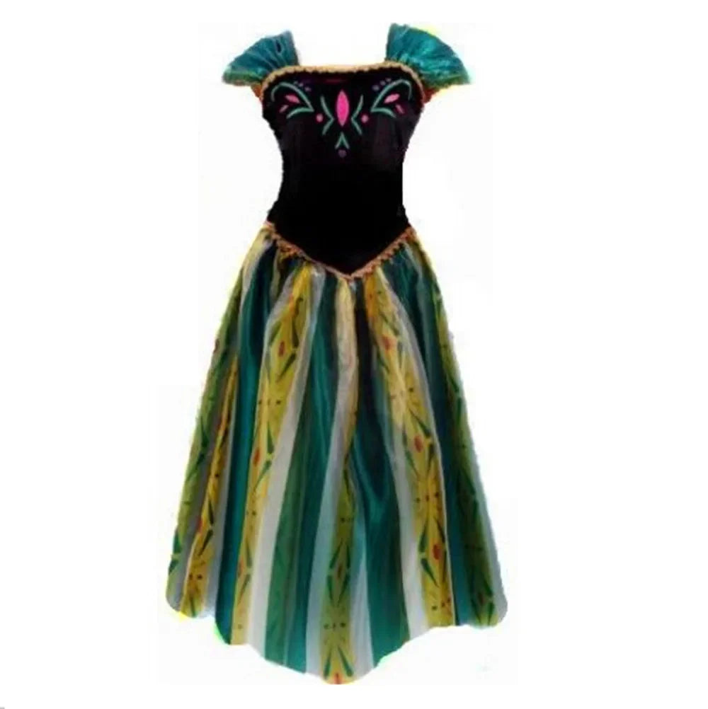 FairyGown – Prinsessenjurk Volwassenen Anna Cosplay Blauw – Halloween & Feest Kostuum