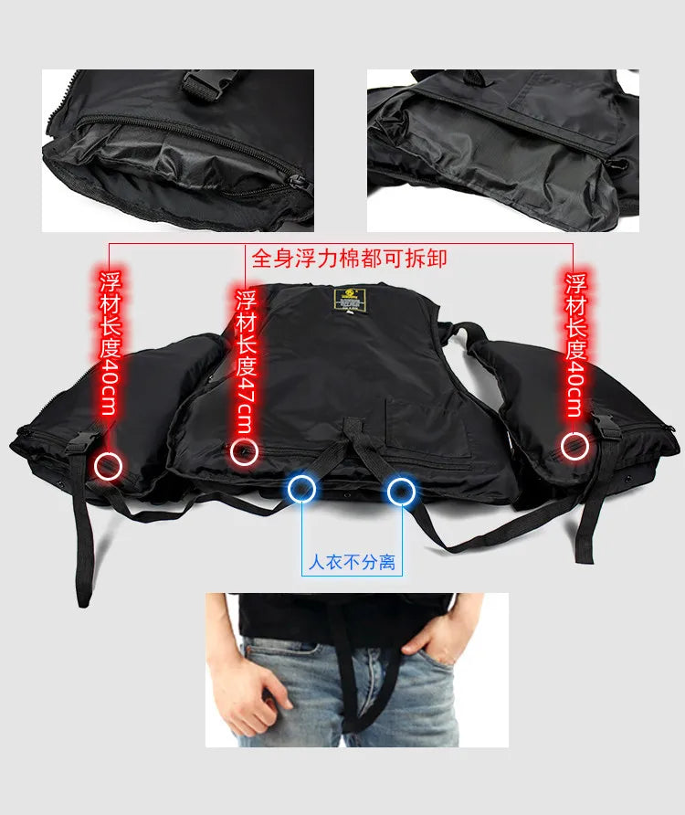 Aqualorn Drijfvest Heren – Professioneel Watersportvest met Verstelbare Banden & Meerdere Opbergvakken