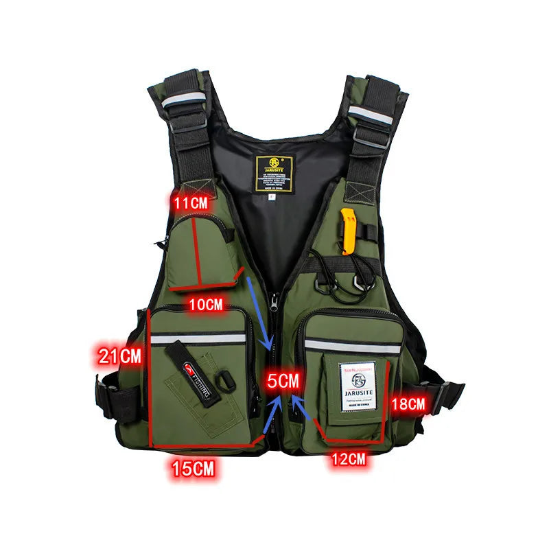 Aqualorn Drijfvest Heren – Professioneel Watersportvest met Verstelbare Banden & Meerdere Opbergvakken