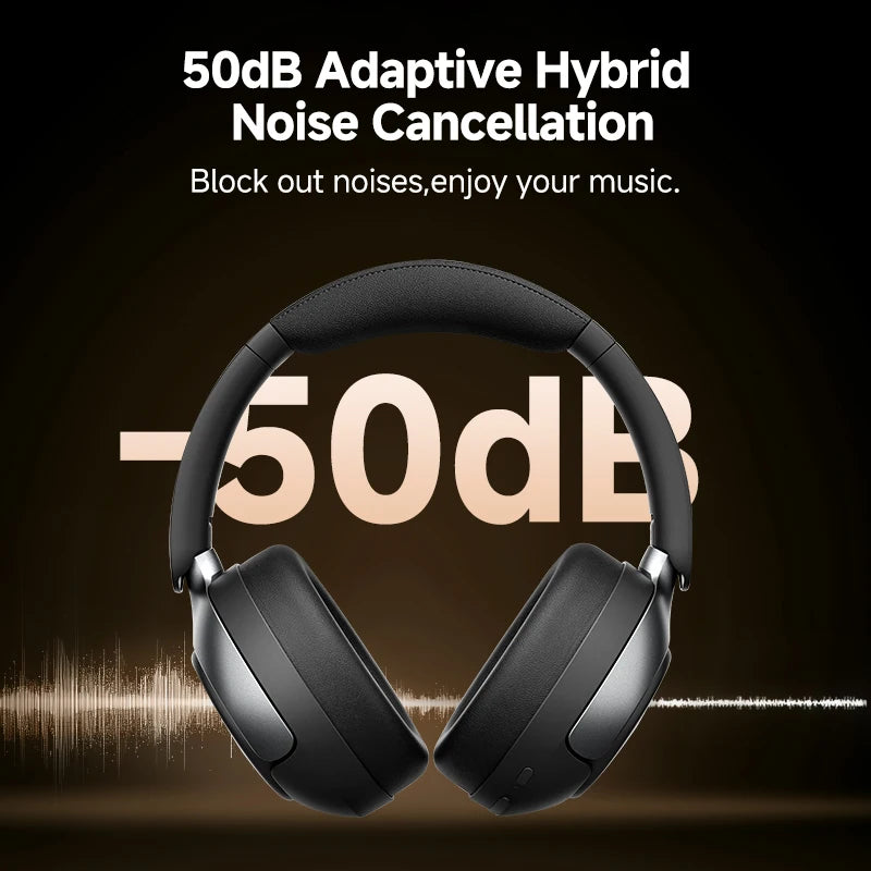 Audionyx – Draadloze hoofdtelefoon ANC 50dB LDAC – Reizen & muziekfans
