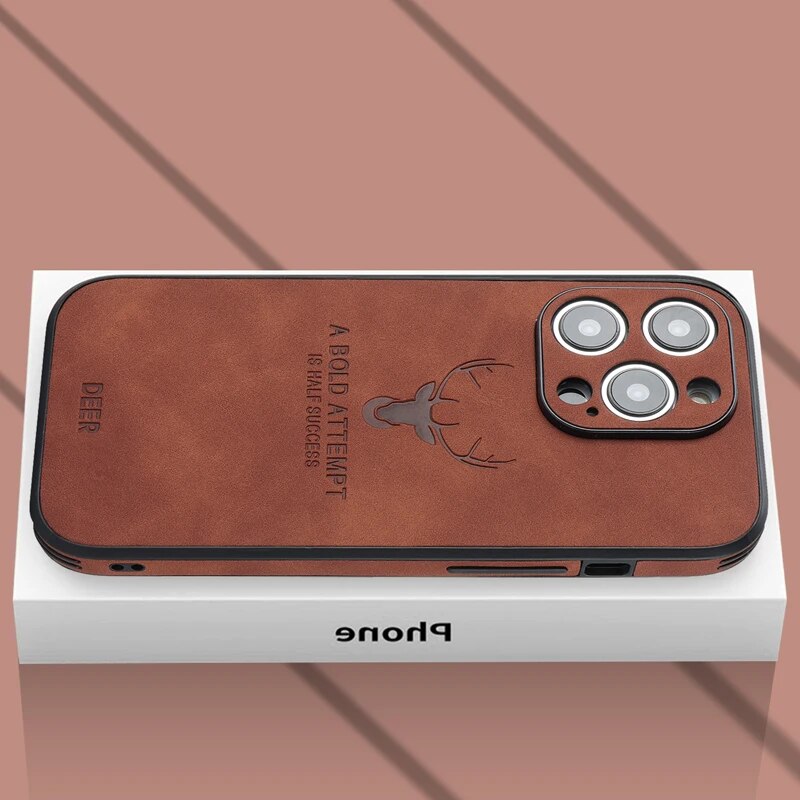 Deer – iPhone-hoes echt leer & schokbestendig – stijlvol en slank design