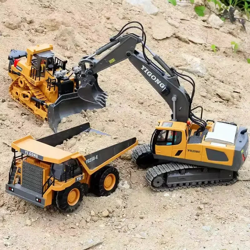 MegaMover – Camión de Construcción RC Dump Pro 2.4G, 30 cm, Amarillo