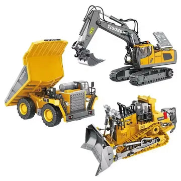 MegaMover – Camión de Construcción RC Dump Pro 2.4G, 30 cm, Amarillo