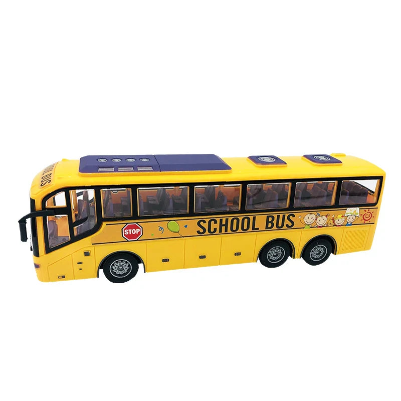 TurboMover – Autobús urbano RC Juguete 4 canales, Rojo/Amarillo, 31 cm