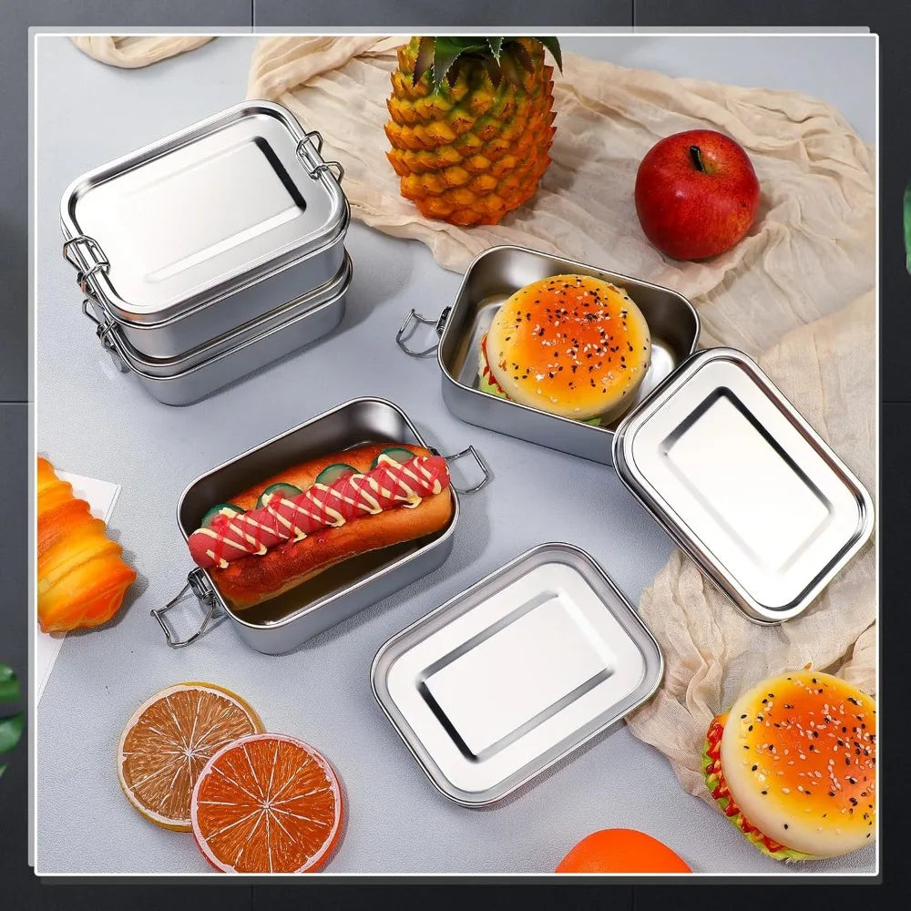 RVS Bento Lunchbox 800ml – Lekvrij, Compartimenten, Vaatwasserbestendig