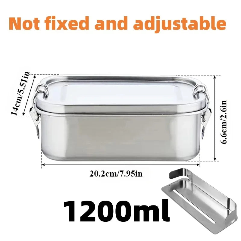 RVS Bento Lunchbox 800ml – Lekvrij, Compartimenten, Vaatwasserbestendig