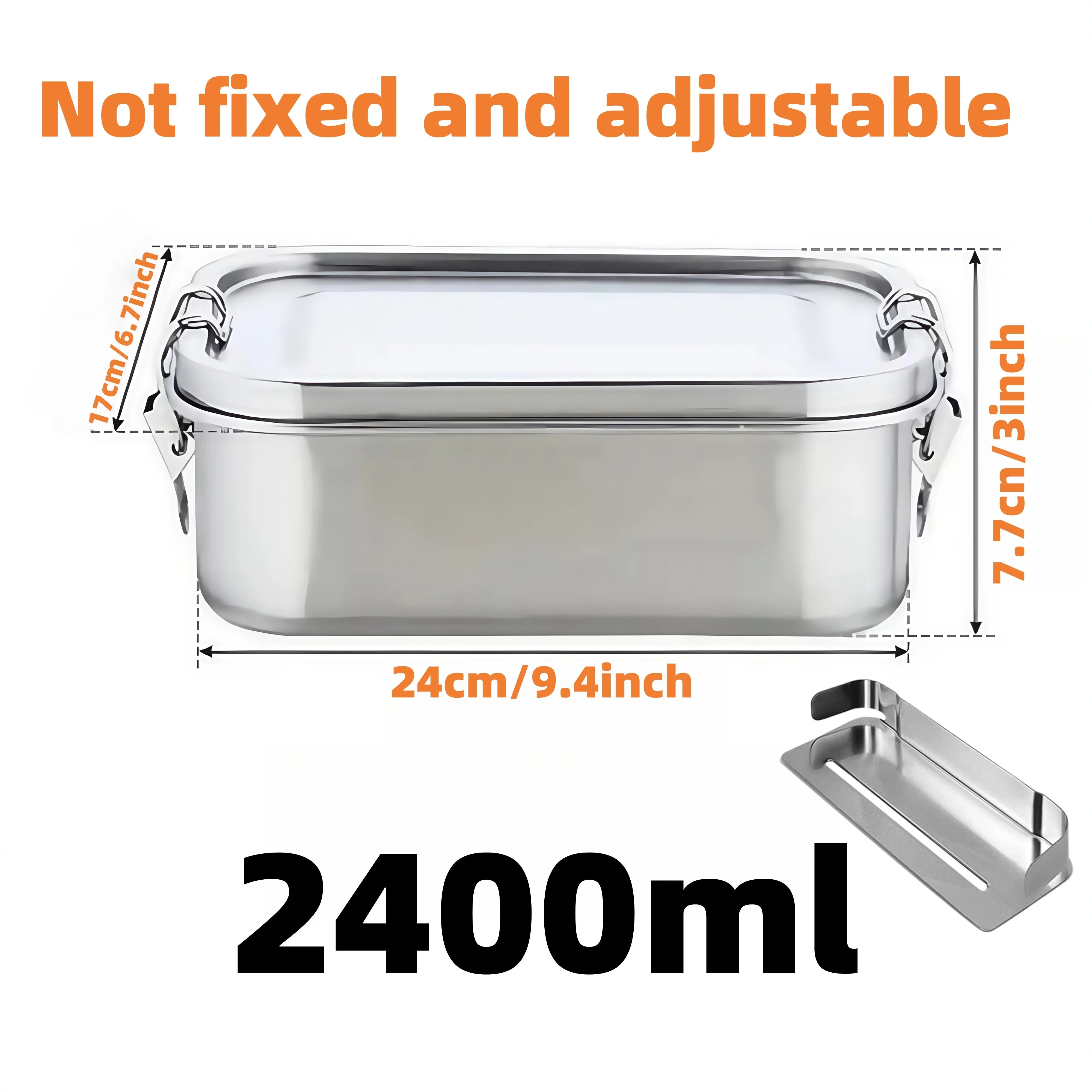 RVS Bento Lunchbox 800ml – Lekvrij, Compartimenten, Vaatwasserbestendig