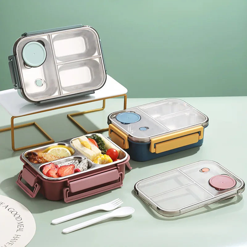 Mealix – RVS lunchbox lekvrij met bestek – voor werk, school en reizen