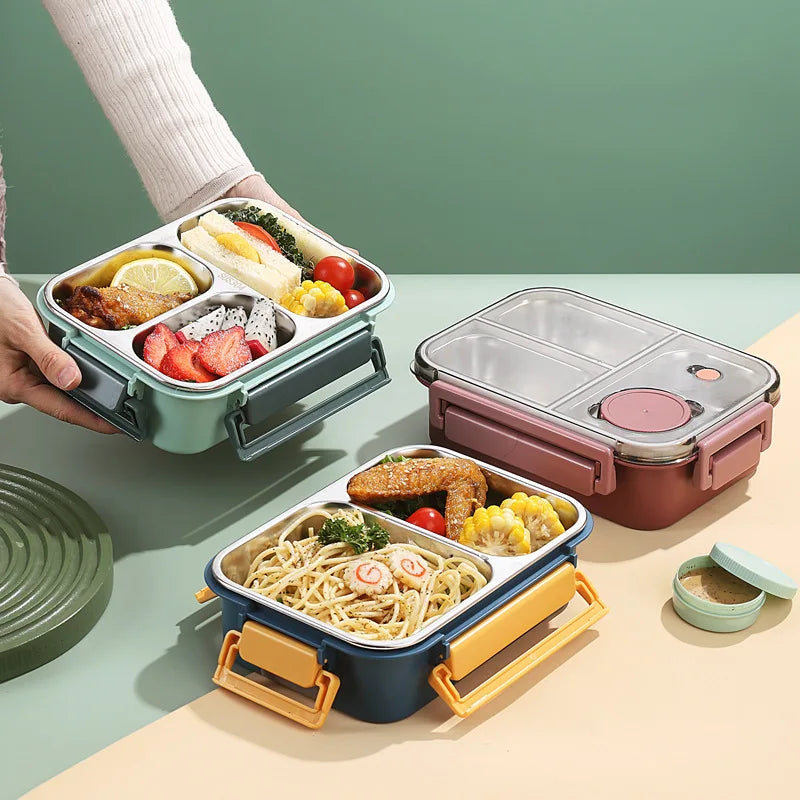 Mealix – RVS lunchbox lekvrij met bestek – voor werk, school en reizen