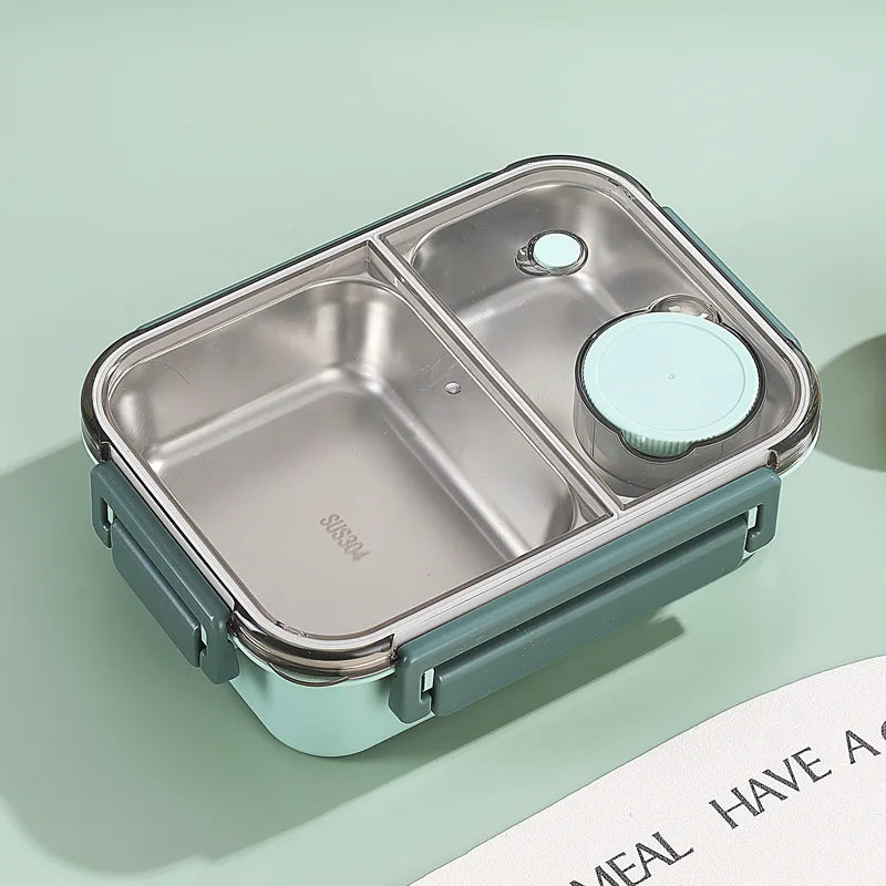 Mealix – RVS lunchbox lekvrij met bestek – voor werk, school en reizen