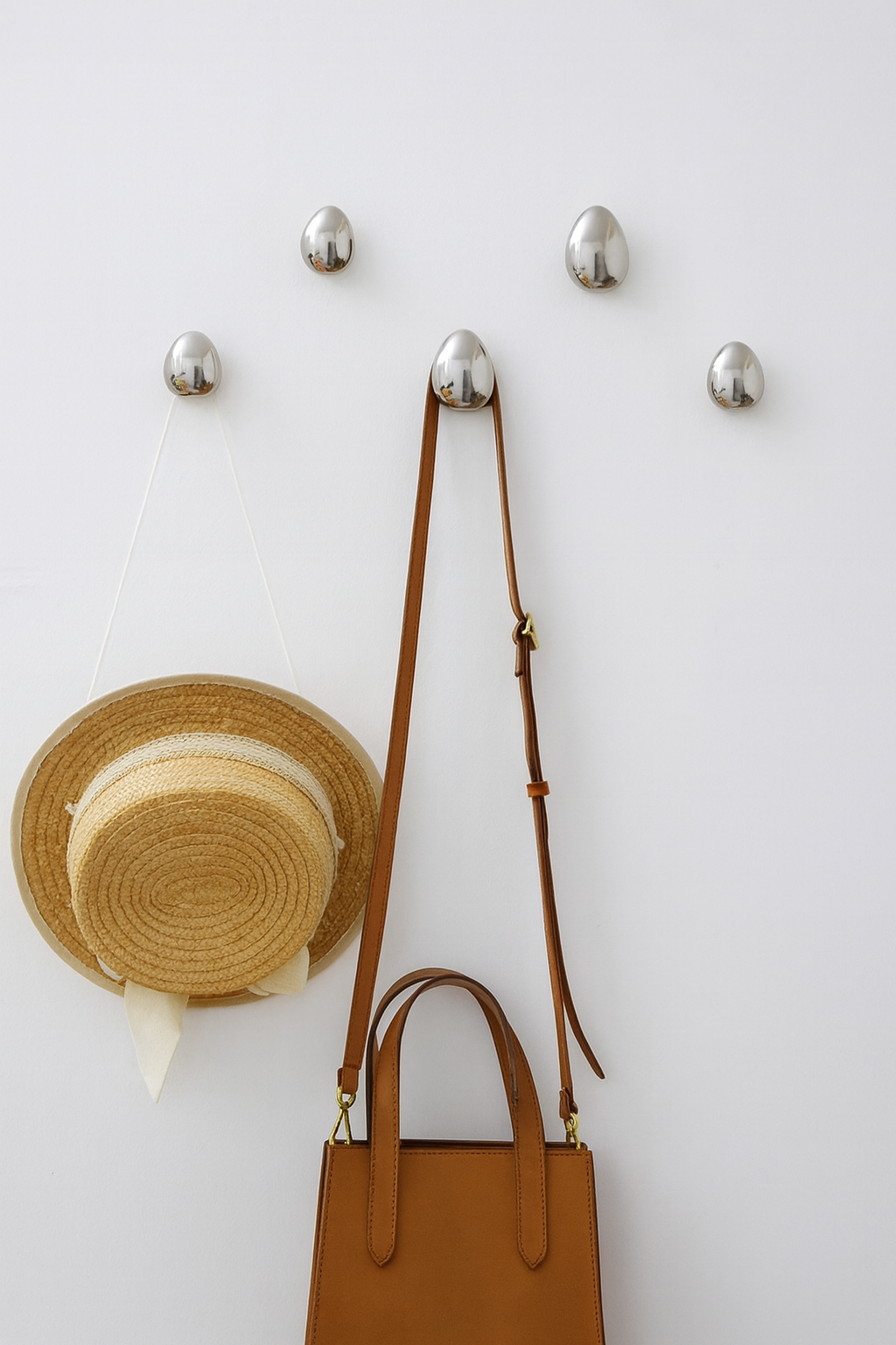 Dropura – Wall Hook Raindrop Design, Chrome, adhesive or screwable