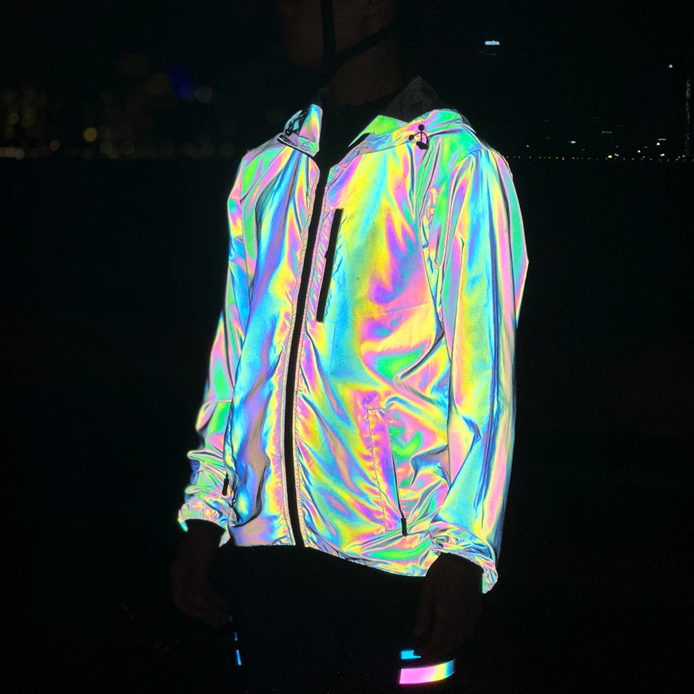 Refleqtor Fietsjack Heren – Reflecterend, Winddicht & Waterafstotend Jack met Capuchon en Zakken