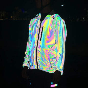 Refleqtor Fietsjack Heren – Reflecterend, Winddicht & Waterafstotend Jack met Capuchon en Zakken