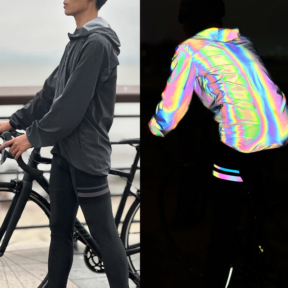 Refleqtor Fietsjack Heren – Reflecterend, Winddicht & Waterafstotend Jack met Capuchon en Zakken
